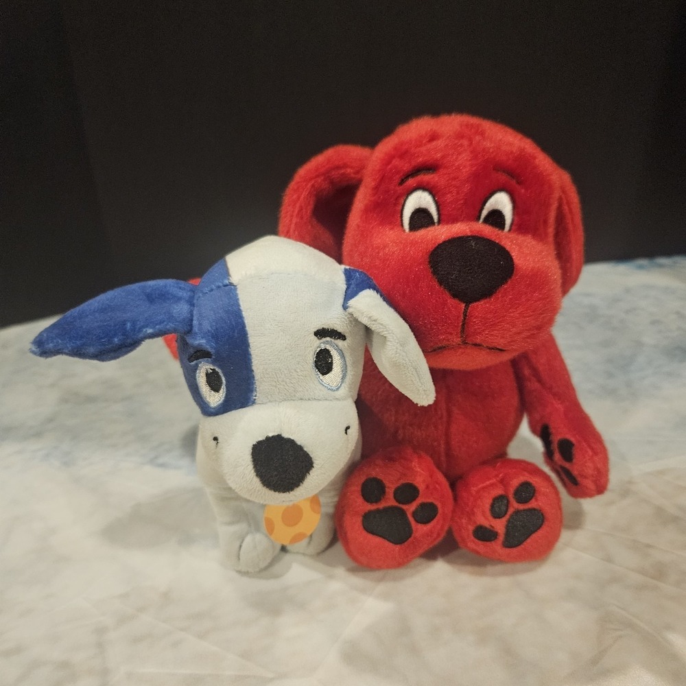 Clifford The Big Red Dog Plush Bundle Aurora 2022 + Small Dog Plush‎ Lot Of 2